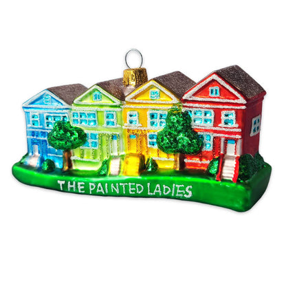 SF Mercantile - Painted Ladies Glass Ornament