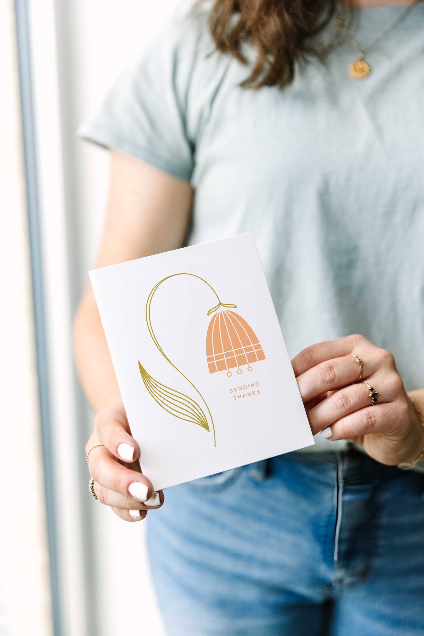 Line & Kind Paper - Thank You - Tulip Flower