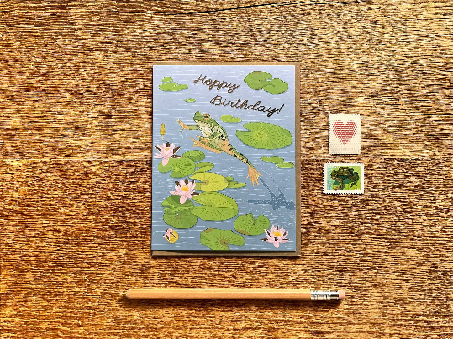 Noteworthy Paper & Press - Hoppy Birthday Frog Card