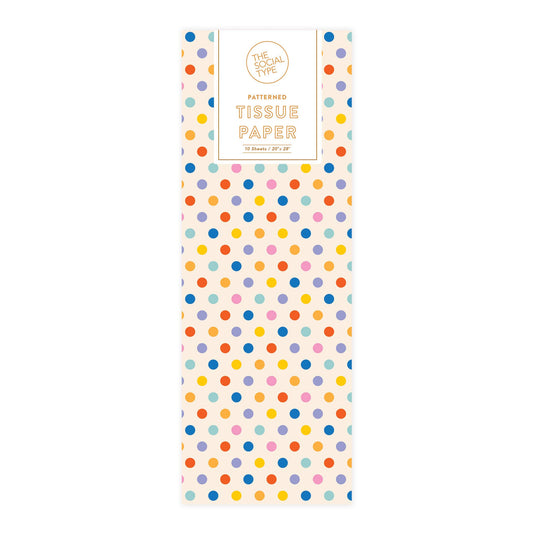 The Social Type - Rainbow Confetti Dot
