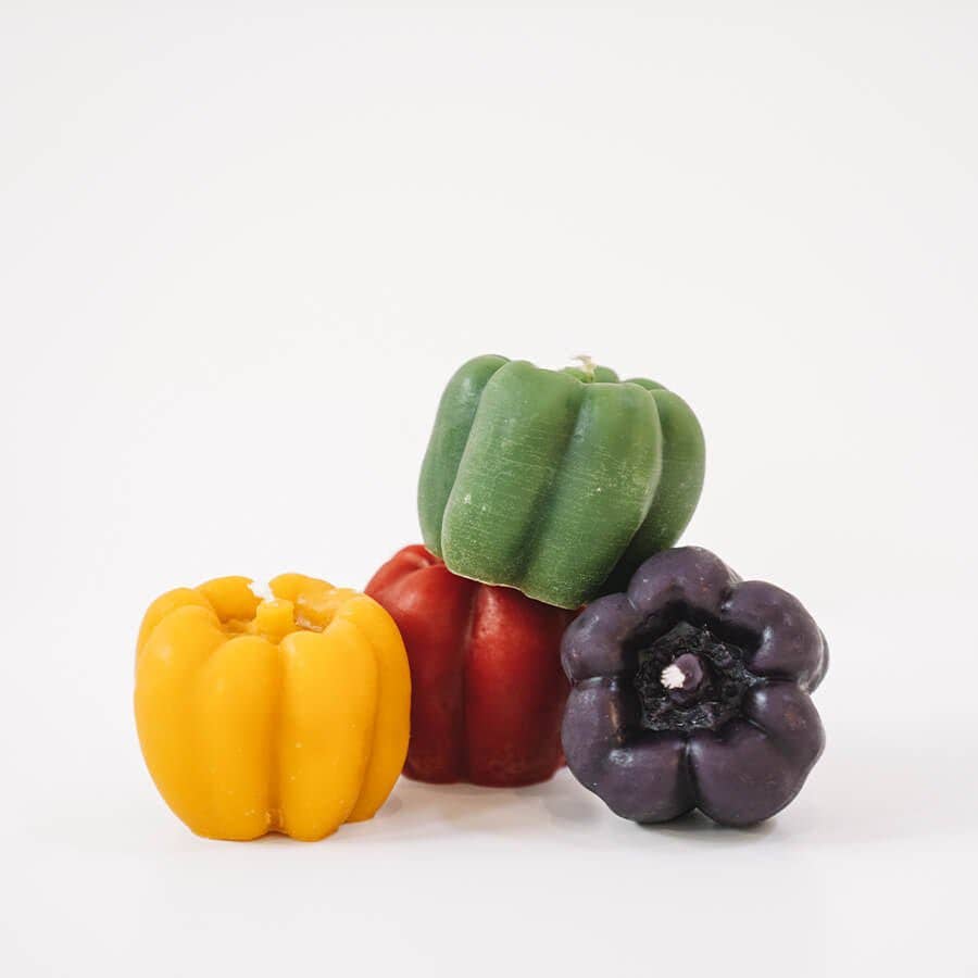 Happy Organics - Bell Pepper Beeswax Candle: Yellow
