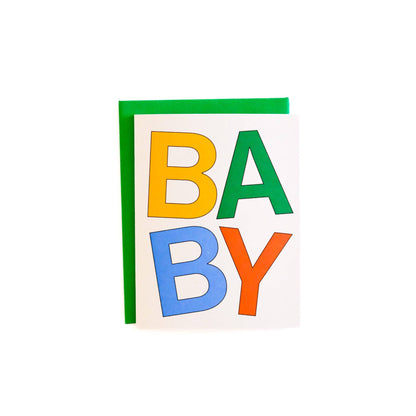 Gab Art & Design - Baby block letters - greeting card