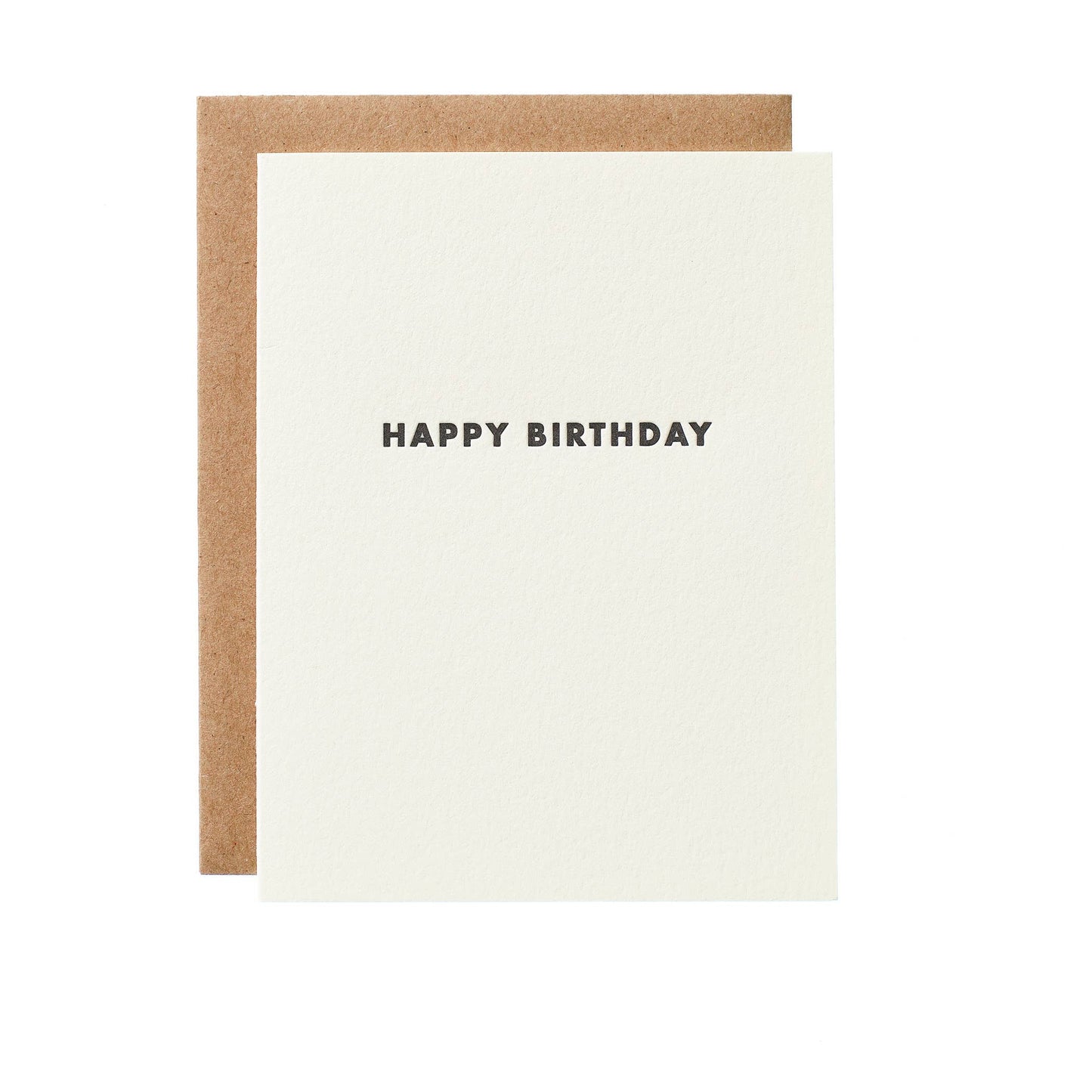 Shorthand Press - Futura Birthday - Letterpress Greeting Card