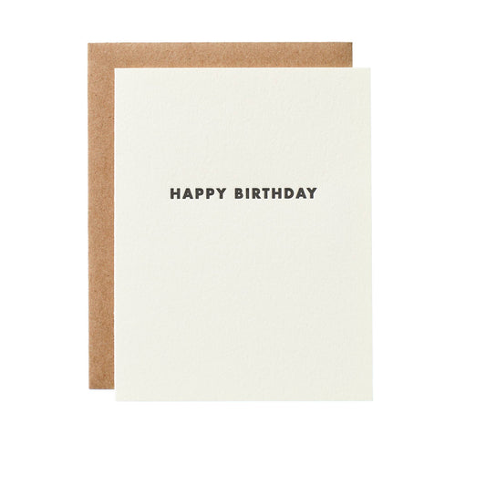 Shorthand Press - Futura Birthday - Letterpress Greeting Card