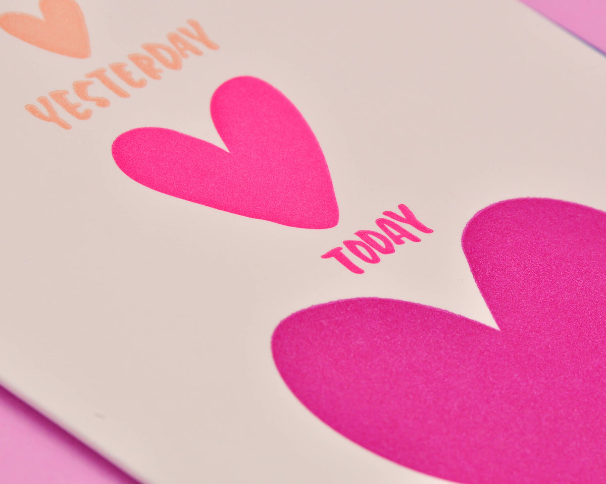 And Here We Are - Tomorrow Letterpress Love & Anniversary Card - Made in USA
