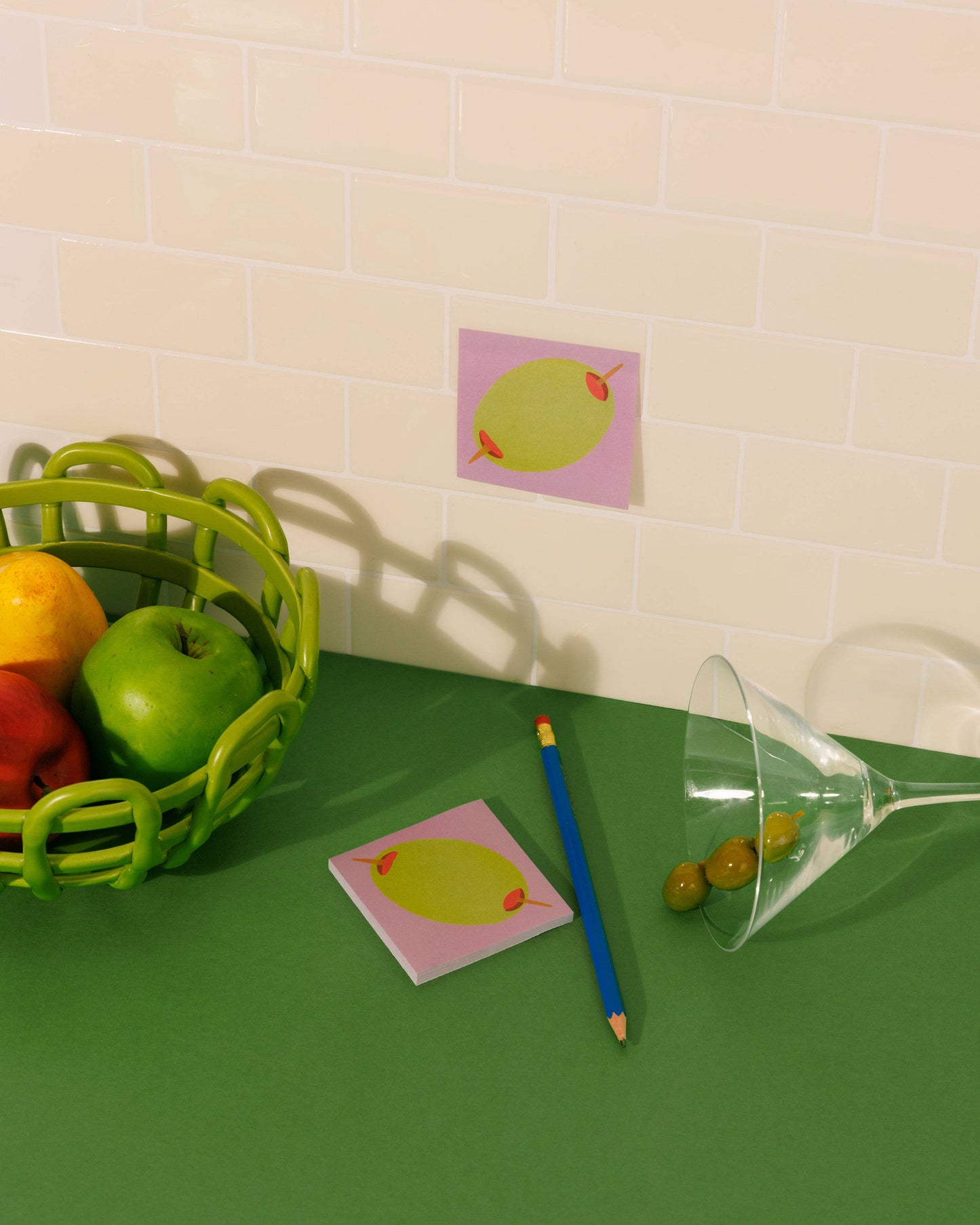 Mel Andrel - Lunch Notes - Deli + Olive Sticky Note 2 Pack