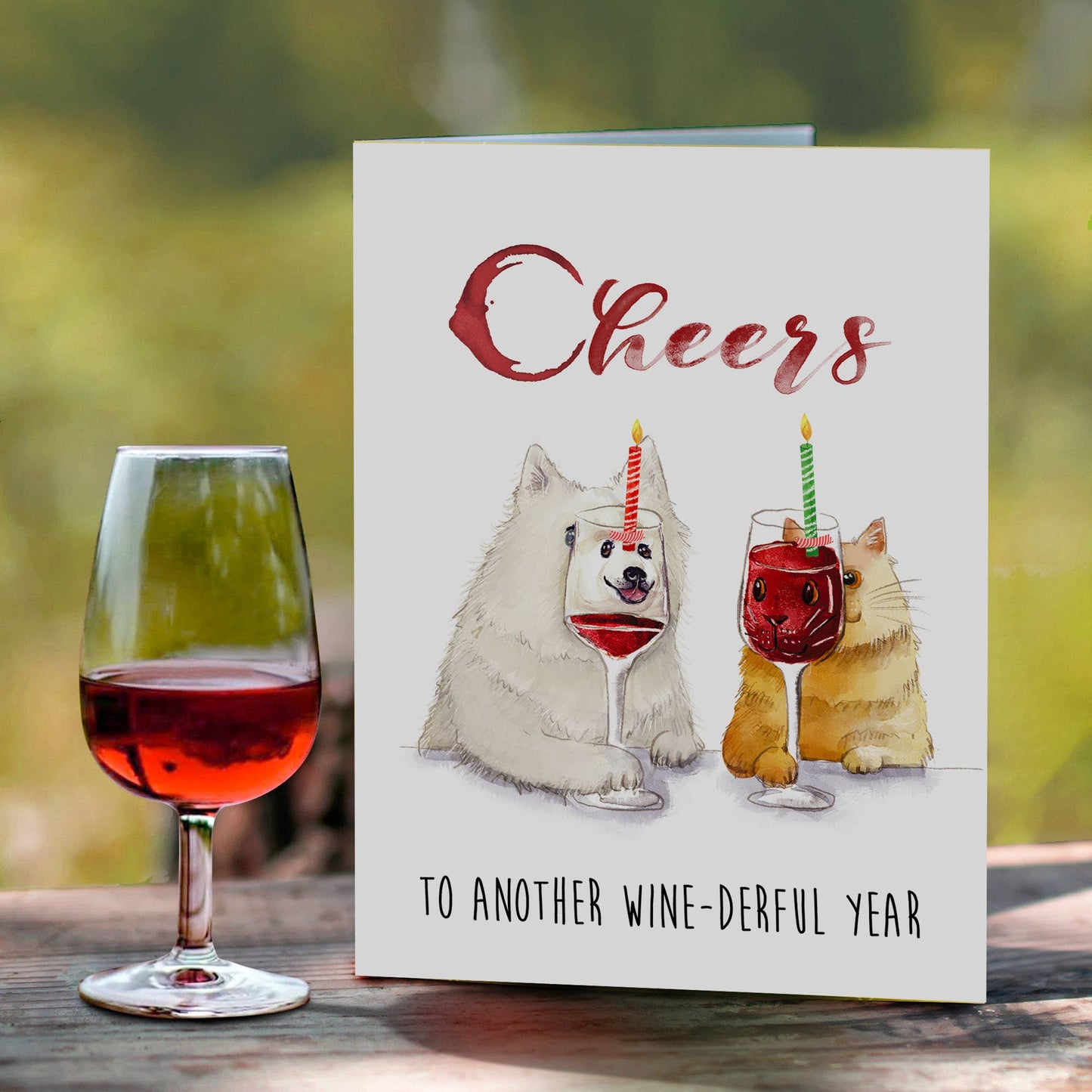 Liyana Studio - Cheers Wine-derful Year - Funny Birthday Card: All Occassions