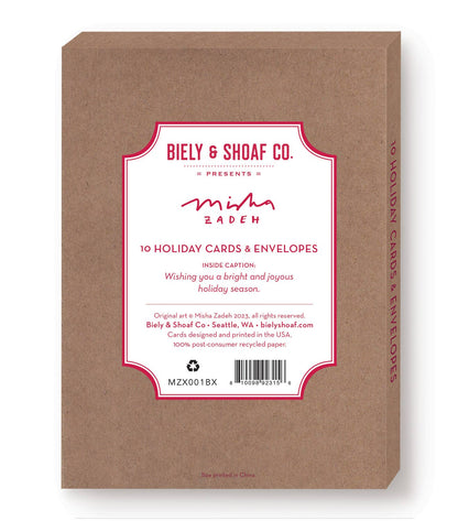 Biely & Shoaf - Red Berries Boxed Holiday Cards - Set of 10