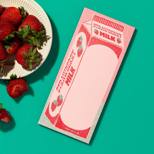 Bromstad Printing Co. - Strawberry Milk - Risograph Notepad