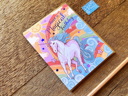 Noteworthy Paper & Press - Unicorn Birthday Card