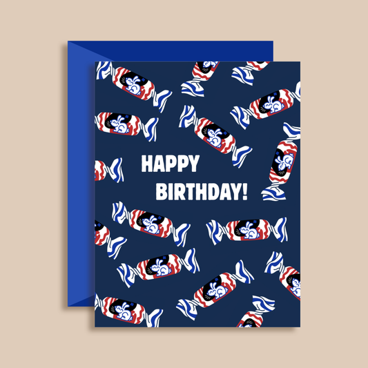 Painting With James - White Rabbit Candy Happy Birthday Greeting Card