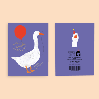 Carolyn Suzuki - GEESE ME UP - Birthday Card
