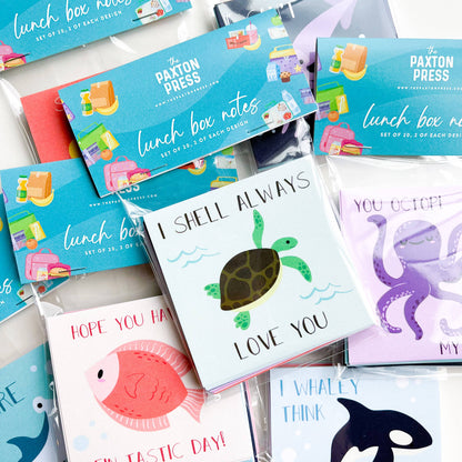 The Paxton Press - Lunch Box Notes - Sea Creatures