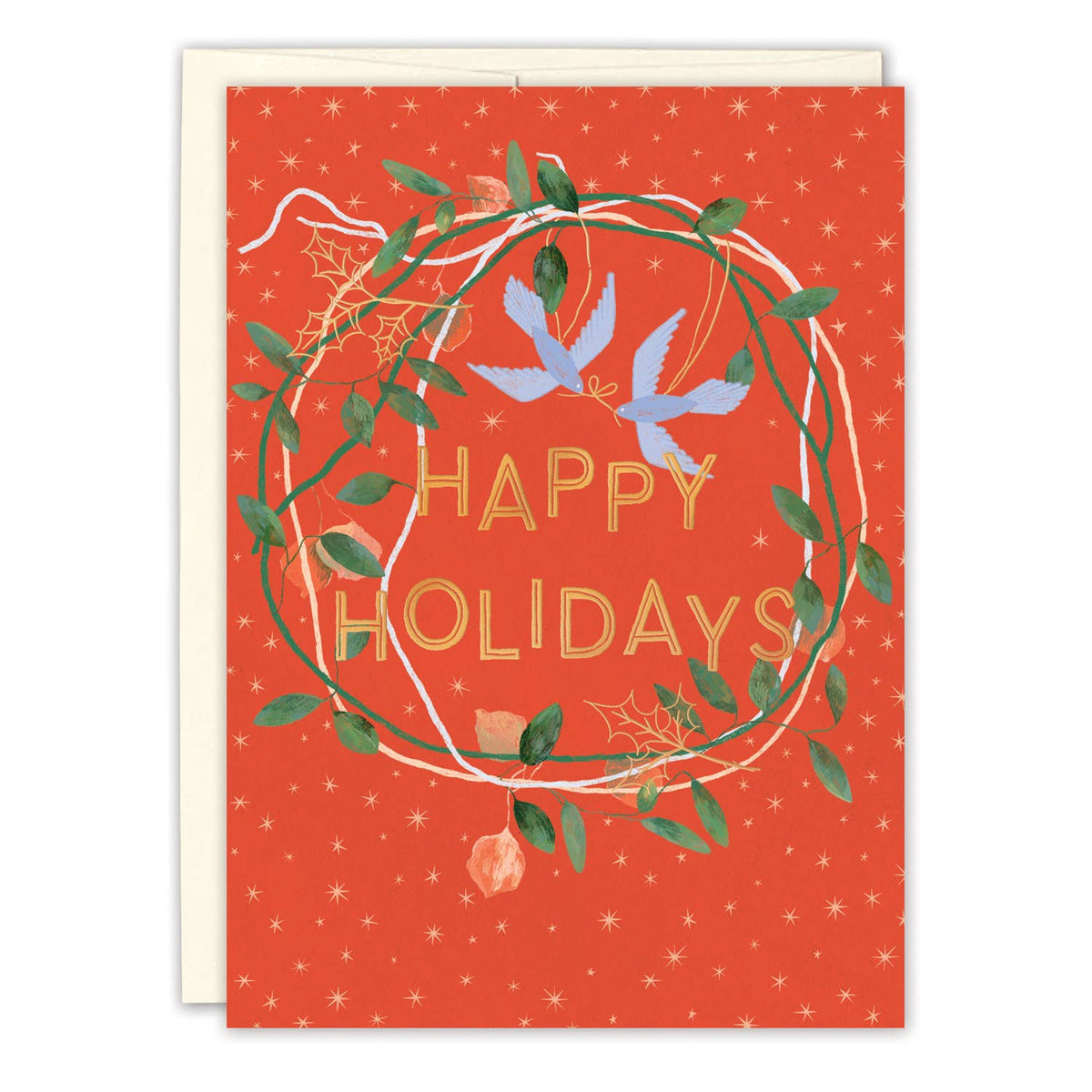 Biely & Shoaf - Wreath Happy Holidays Boxed Holiday Cards - Set of 10