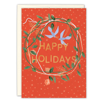 Biely & Shoaf - Wreath Happy Holidays Boxed Holiday Cards - Set of 10