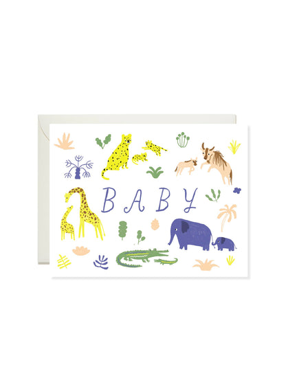 Karen Schipper - Baby Safari Card – Sweet Gender Neutral Welcome Baby Card