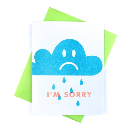 Next Chapter Studio - I'm Sorry Cloud - Risograph Greeting Card