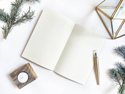 Studio Portmanteau -  A5 Medium Saddle Stitch  Blank Notebooks: White