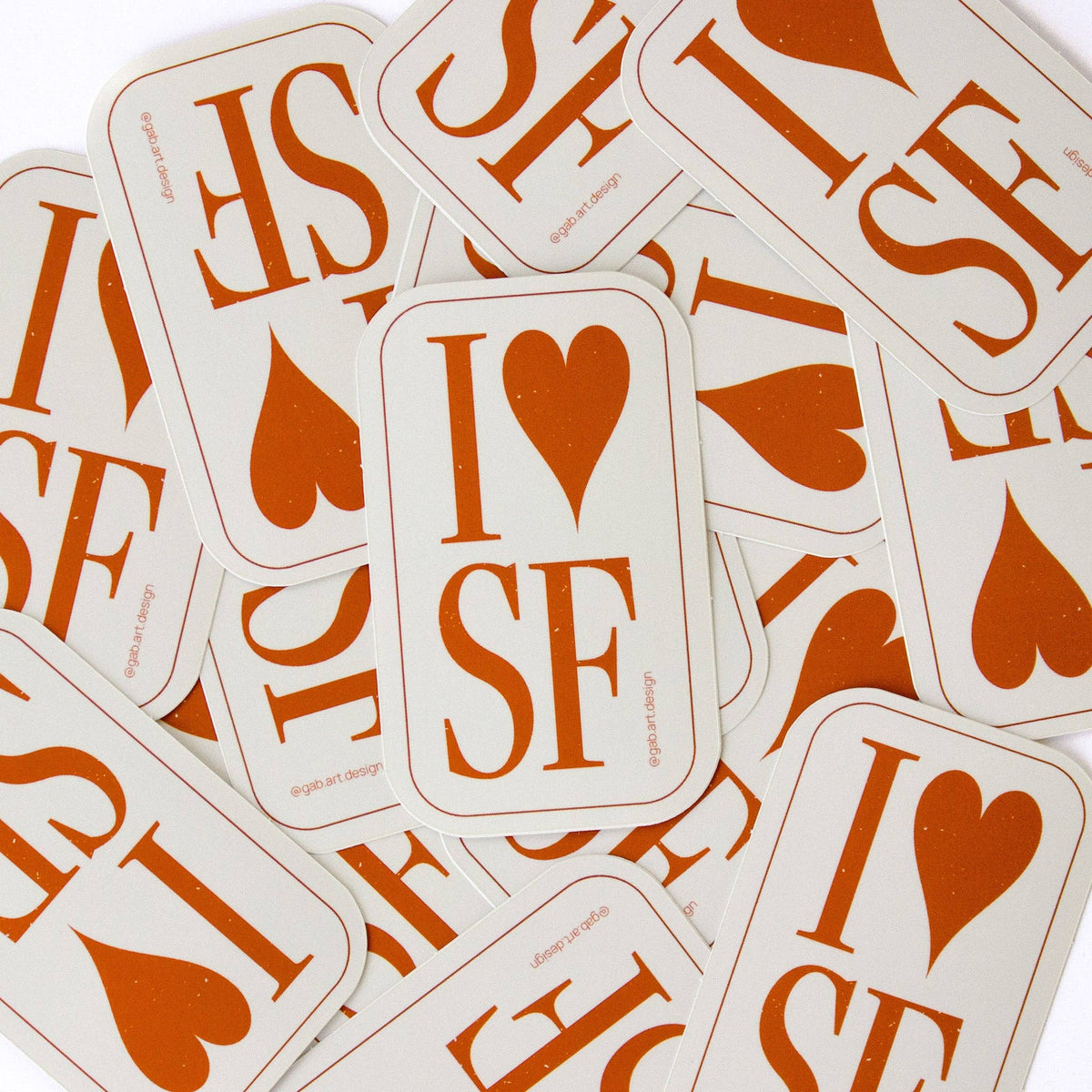 Gab Art & Design - I <3 san francisco sticker