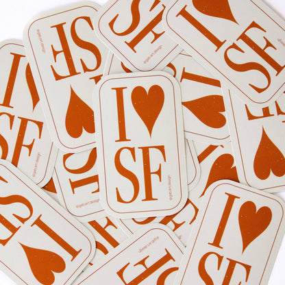 Gab Art & Design - I <3 san francisco sticker