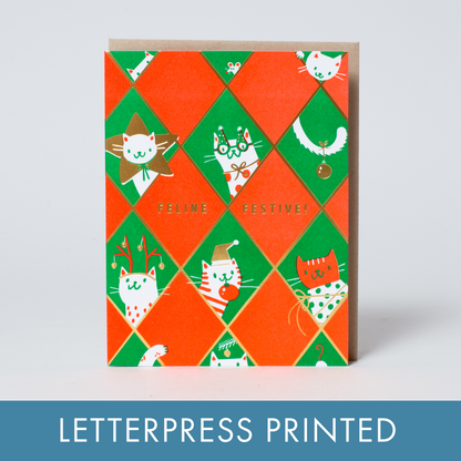 Hello!Lucky - Feline Festive Holiday Letterpress