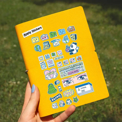 Apply Stickers - Digital Dreams Sheet — Mini-Sticker Stationery Sheet