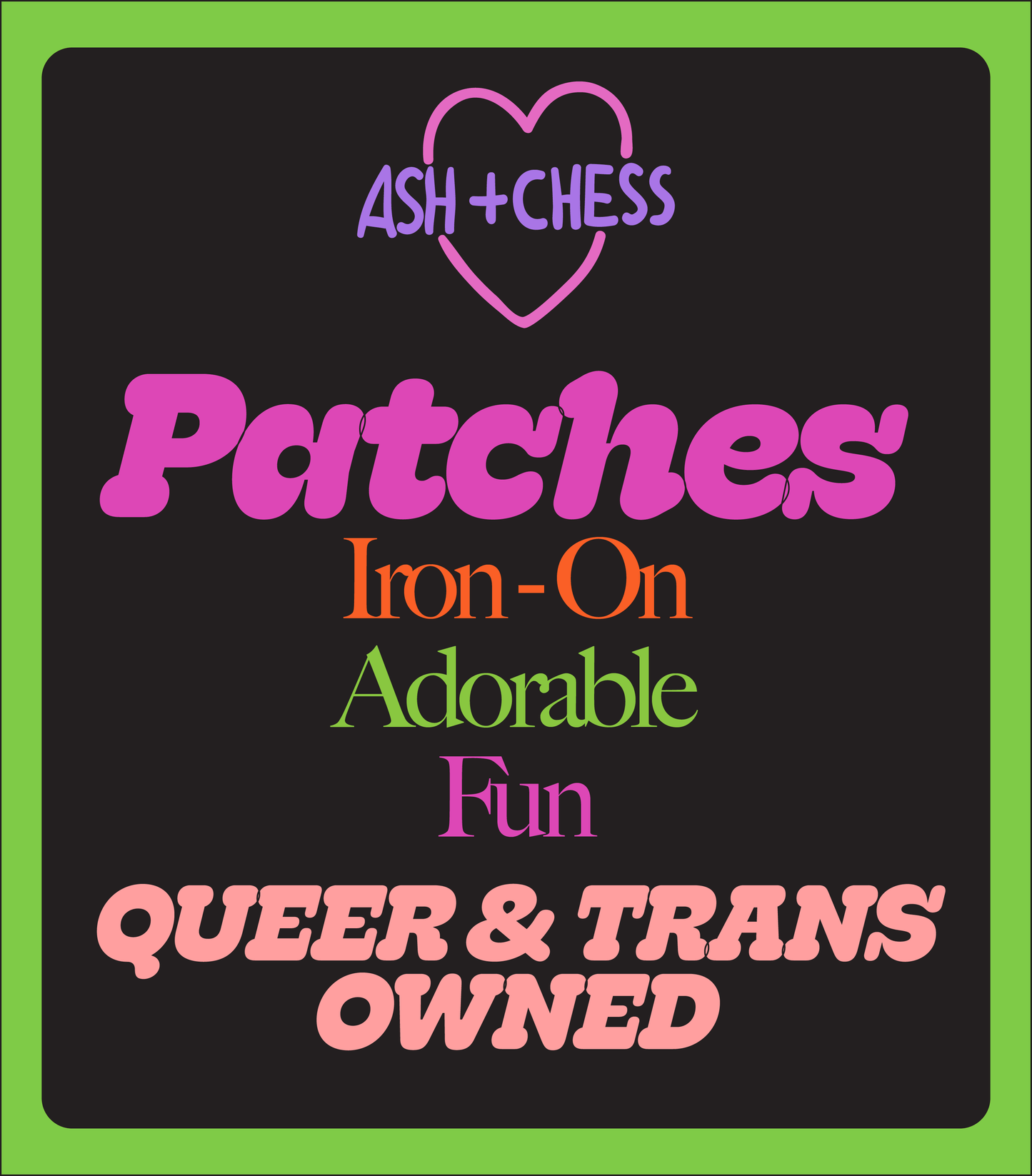Ash + Chess - Patch - Queer Triangle