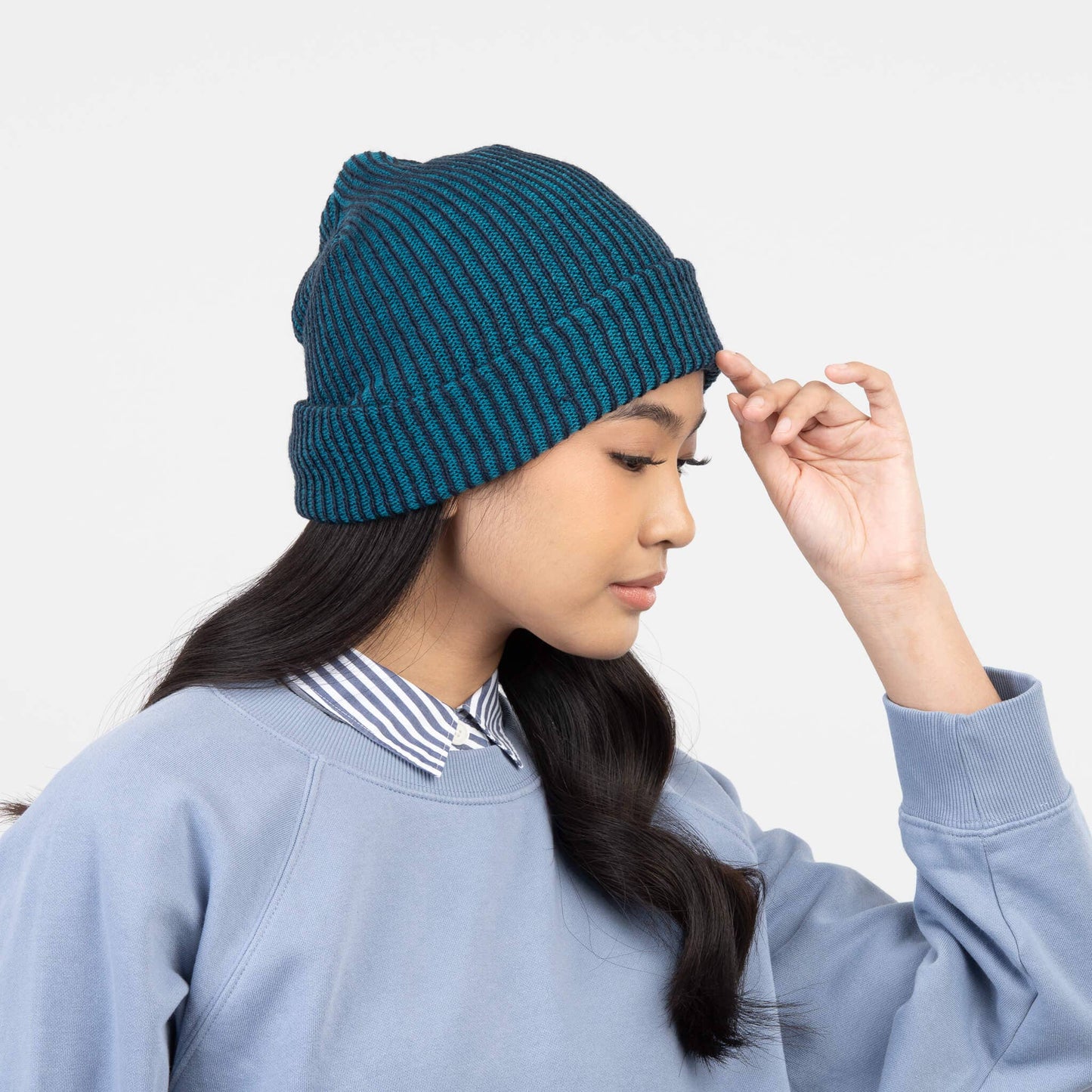 VERLOOP - Simple Rib Hat - Navy Teal