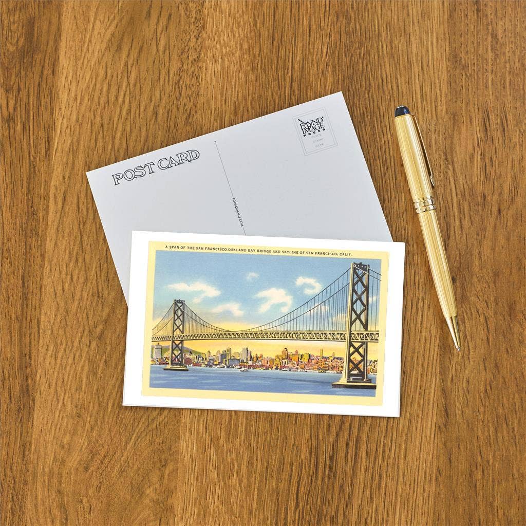Found Image Press - Postcard SF-15 San Francisco-Oakland Bay Bridge, California