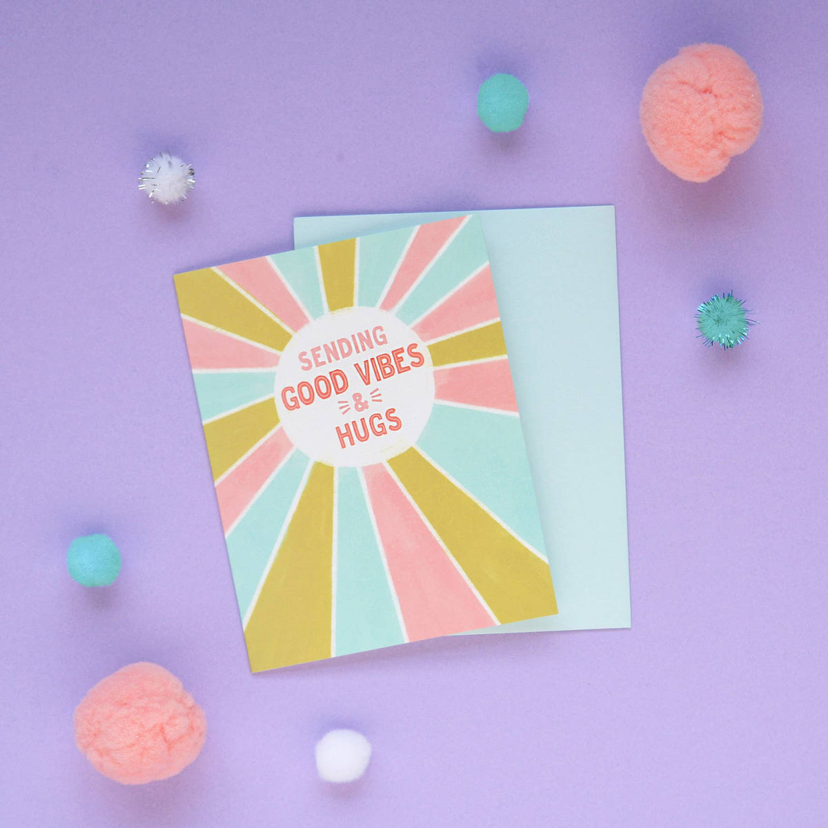 Paper Parasol Press - Good Vibes and Hugs Card