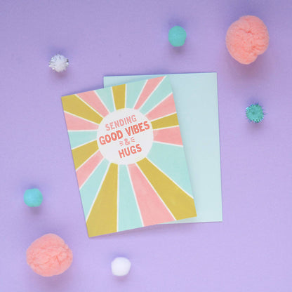 Paper Parasol Press - Good Vibes and Hugs Card