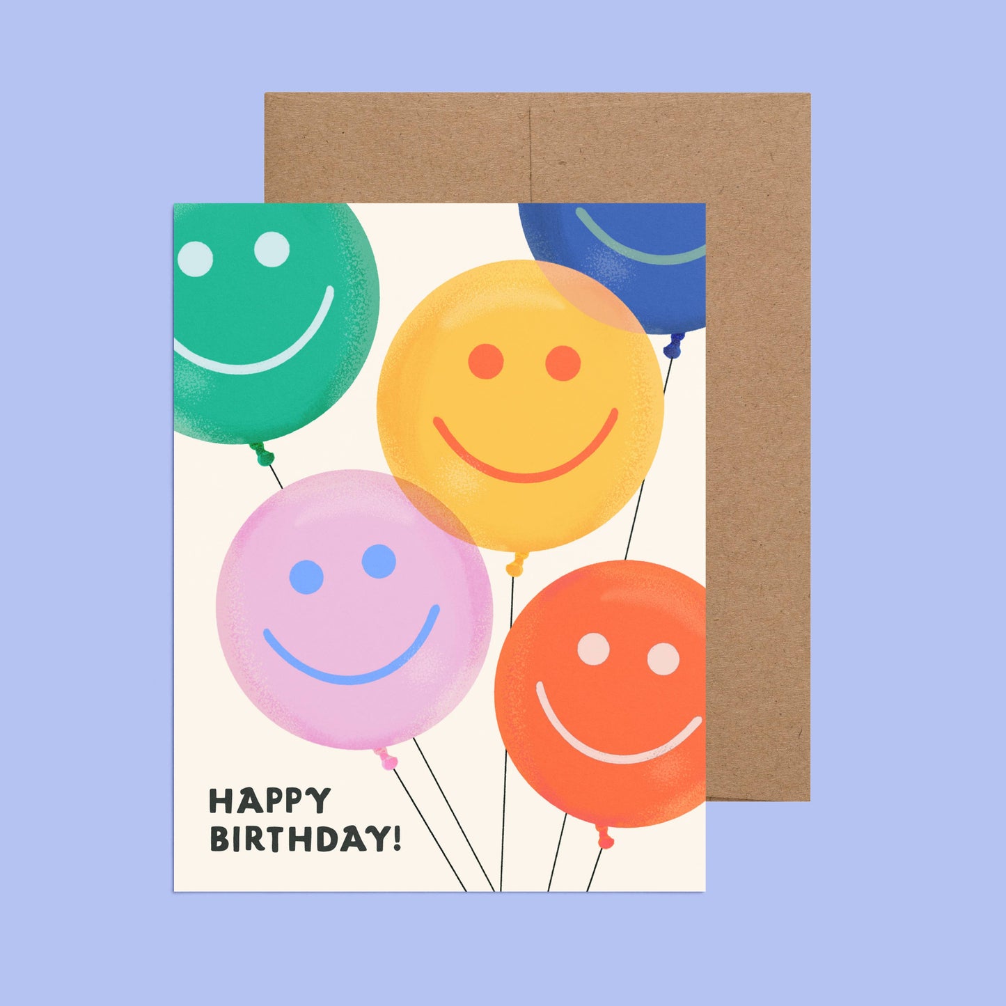 Ana Peake - Smiley Balloons Birthday Greeting Card
