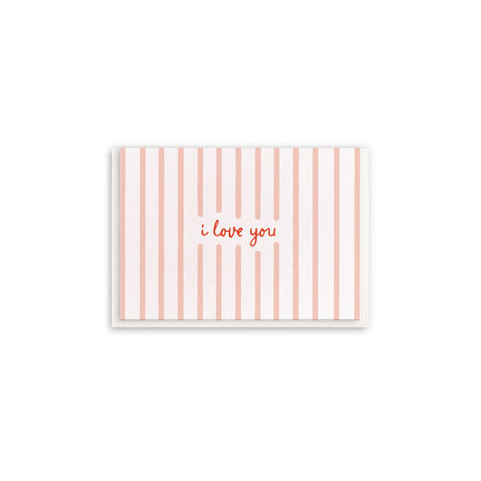 Dahlia Press - Love You Stripes - Enclosure Greeting Cards