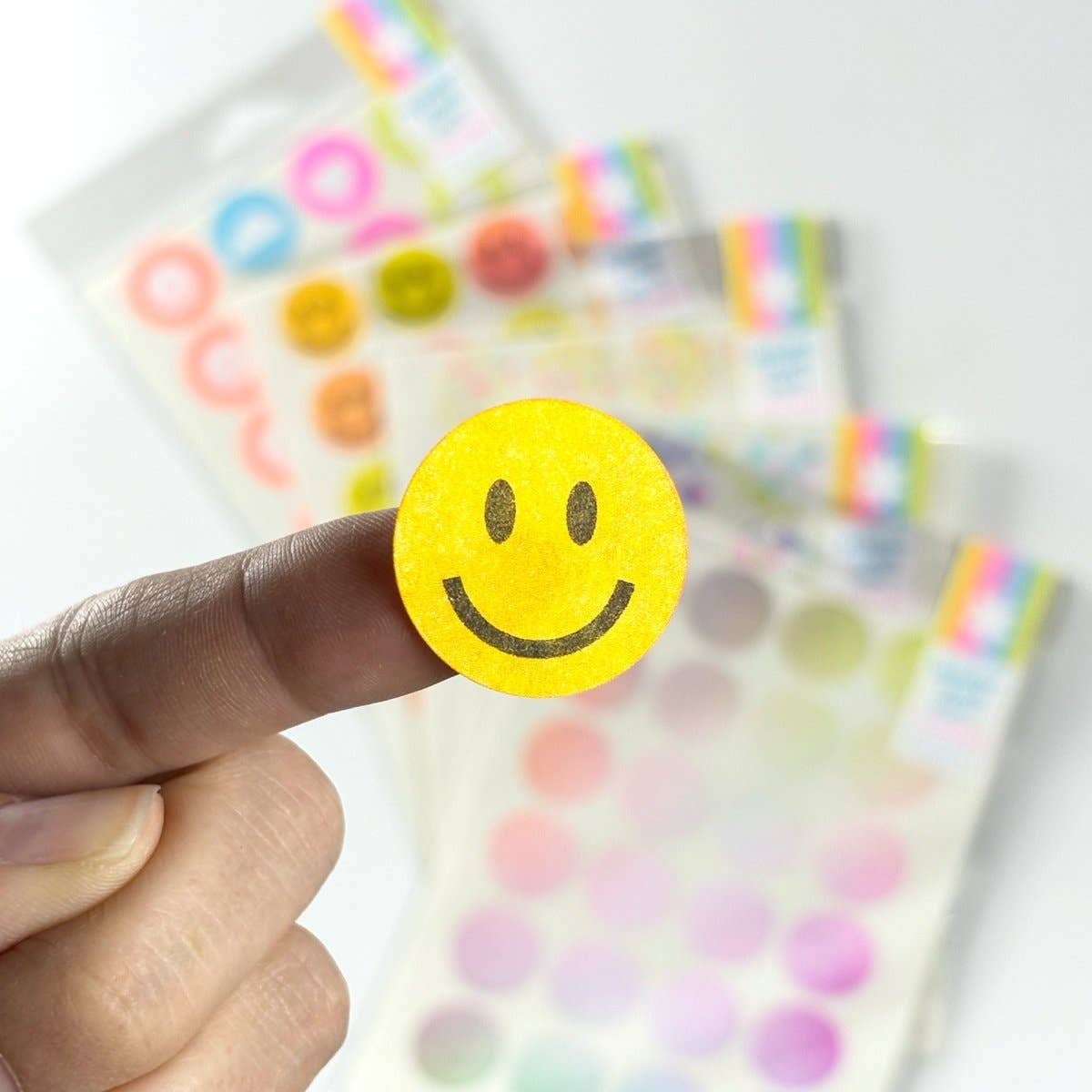 Next Chapter Studio - Sticker Pack - 1" Circles - Art: No Hanger / Smiley Faces