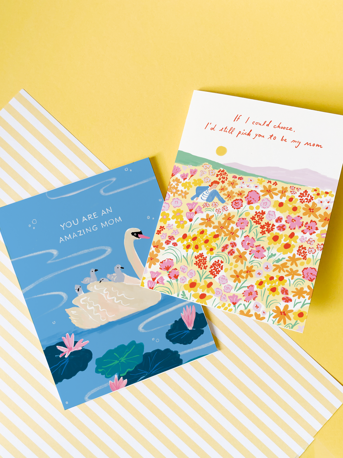 Karen Schipper - Swan Mom - Sweet Mom Appreciation Card