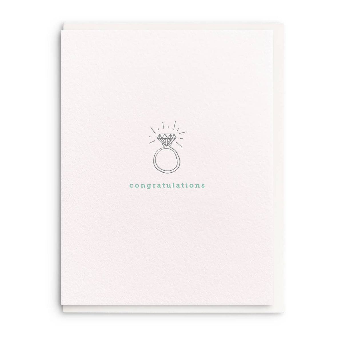 Dahlia Press - Ring - Letterpress Wedding Greeting Card