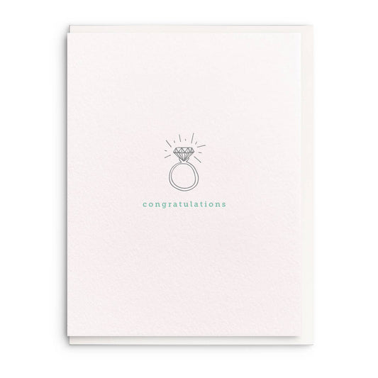 Dahlia Press - Ring - Letterpress Wedding Greeting Card
