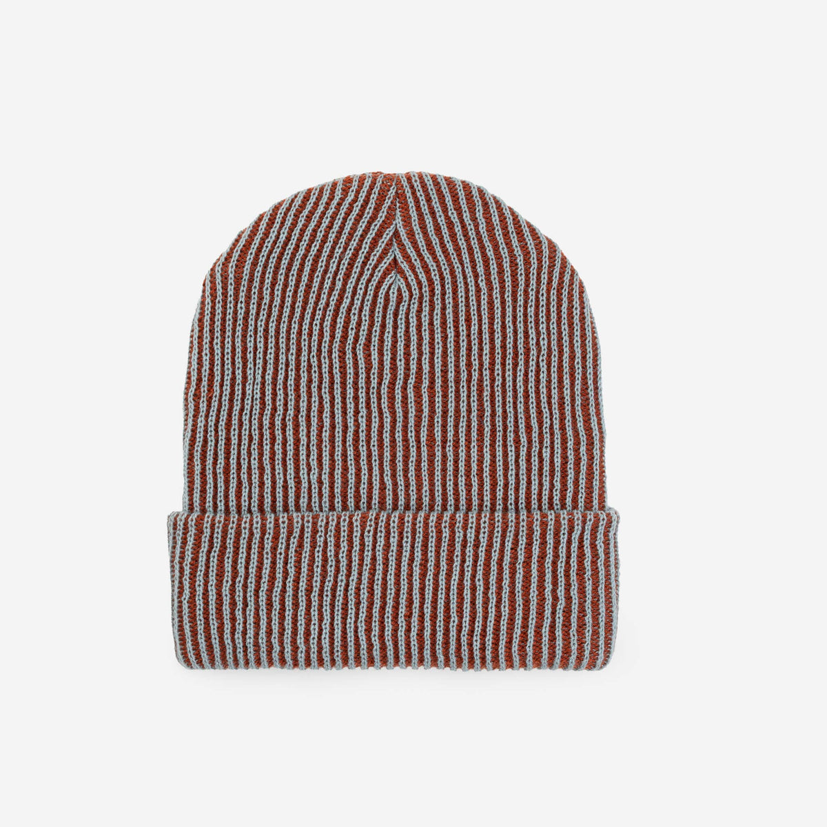 VERLOOP - Simple Rib Hat: Stone Blue Rust