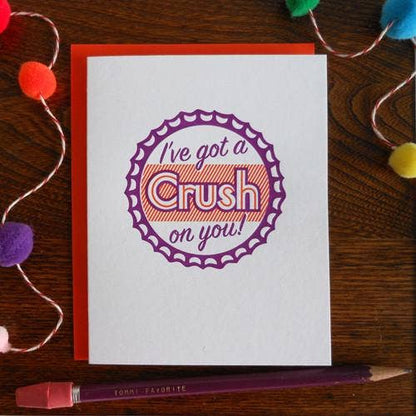 a. favorite design - Crush on you Bottle Cap: A2 4.25" x 5.5"