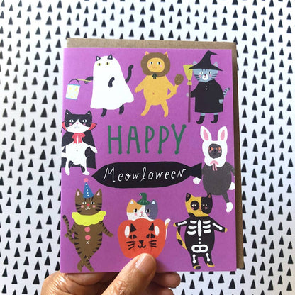 Honeyberry Studios - Happy Meowloween Halloween Greeting Card