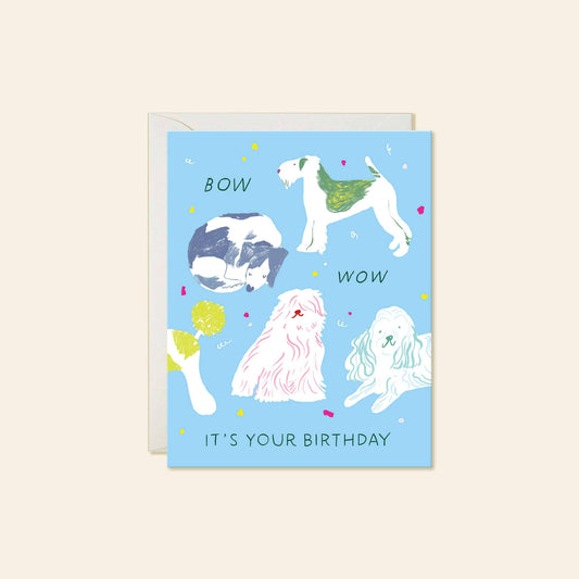 Karen Schipper - Bow Wow Birthday – Dog Birthday Card | Dog Pun Card