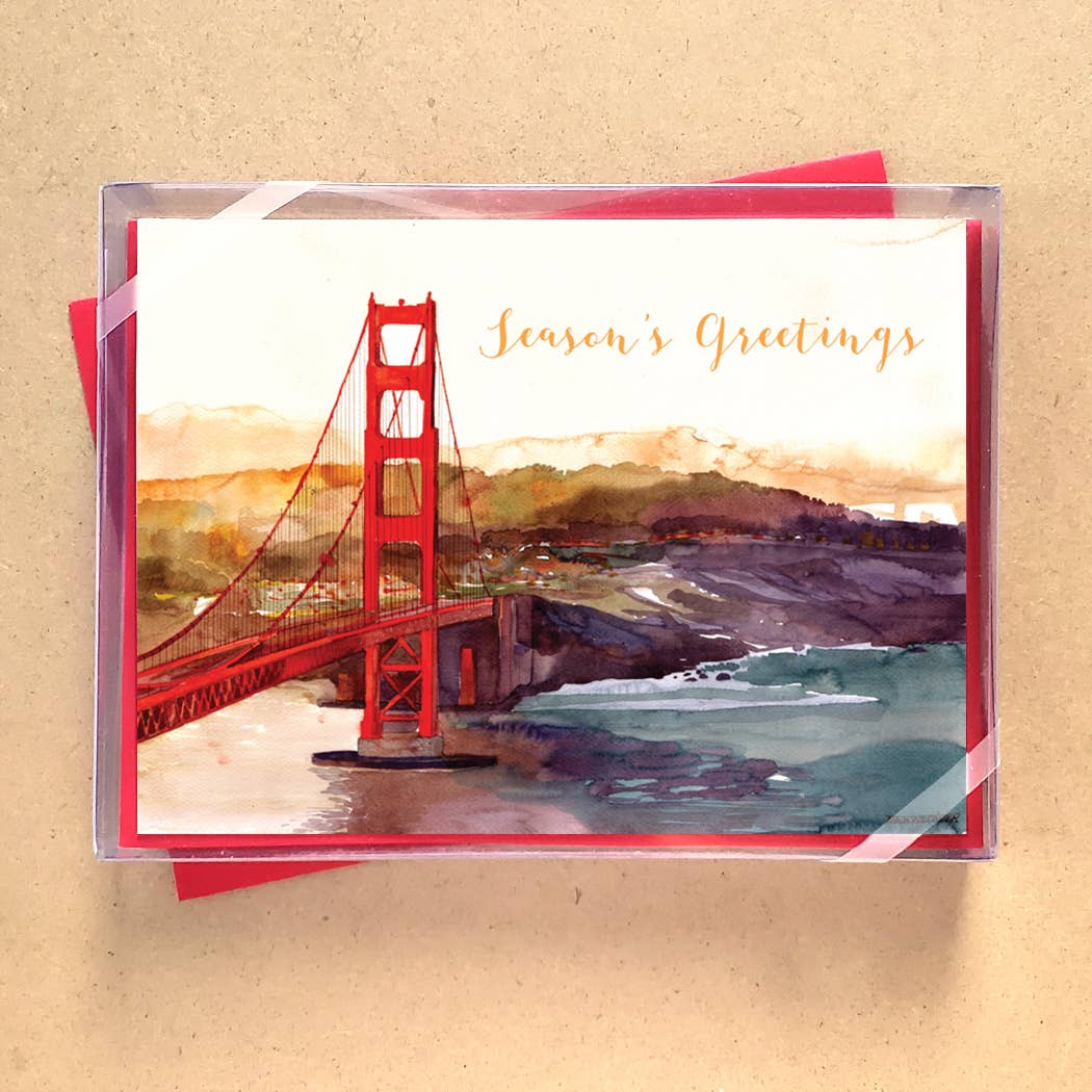 Allport Editions - Golden Gate Holiday Card - San Francisco, California