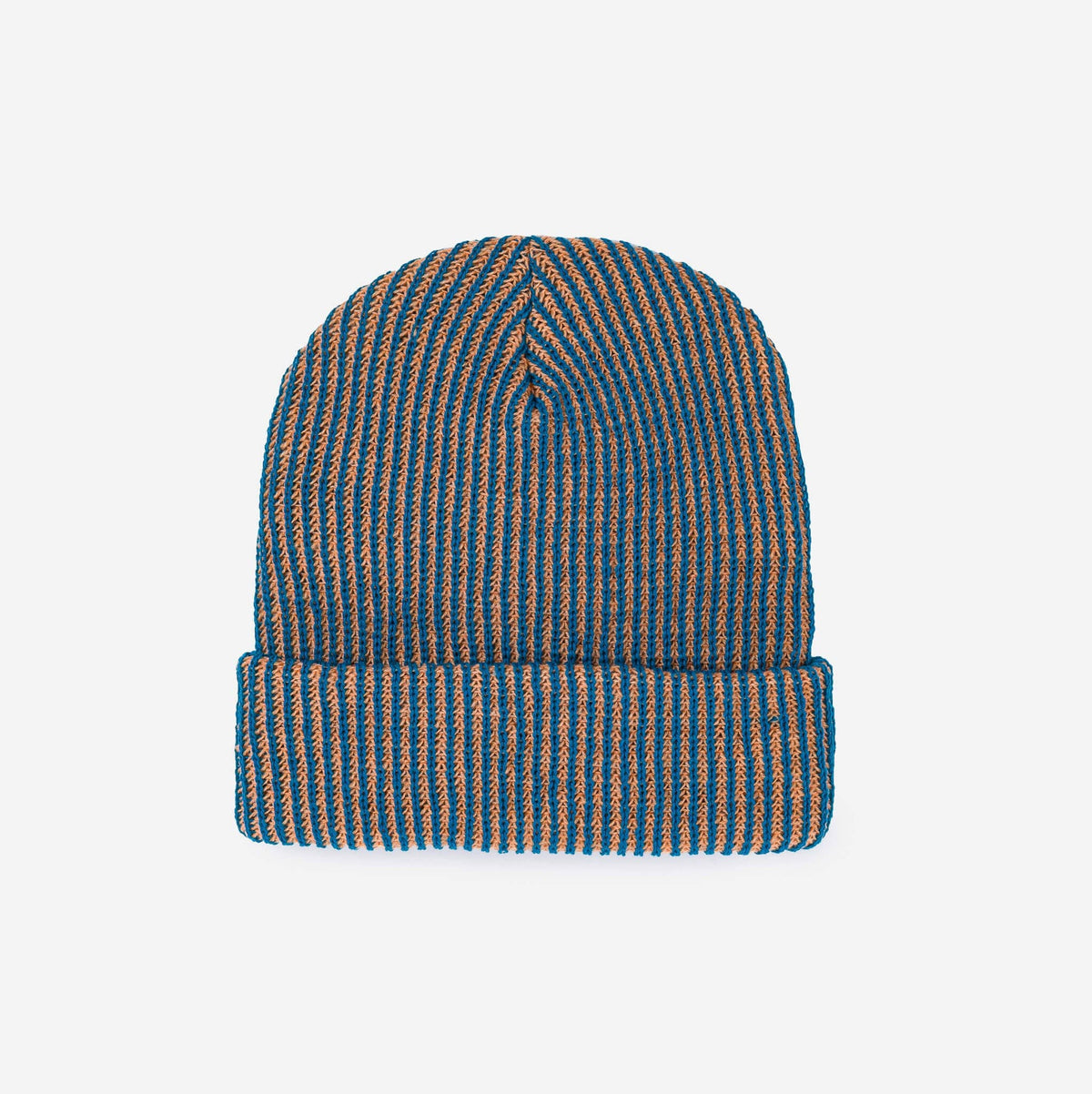 VERLOOP - Simple Rib Hat: Teal Peach