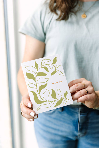 Line & Kind Paper - Thank You - Leafy Vine