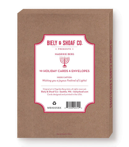 Biely & Shoaf - Happy Hanukkah Boxed Holiday Cards - Set of 10