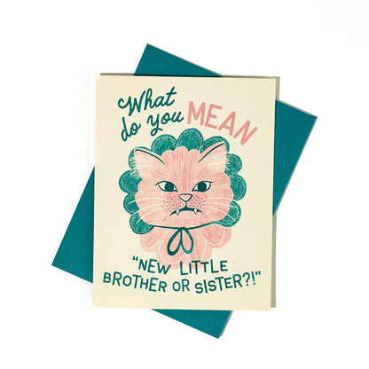 Bromstad Printing Co. - New Little Brother or Sister - Risograph Baby Card