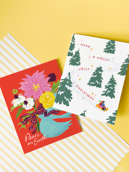Karen Schipper - Jolly Sledding – Classic Christmas Card