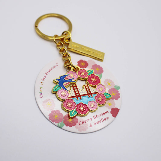 Tomoko Maruyama - San Francisco Golden Keychains: Cherry Blossom & Swallow
