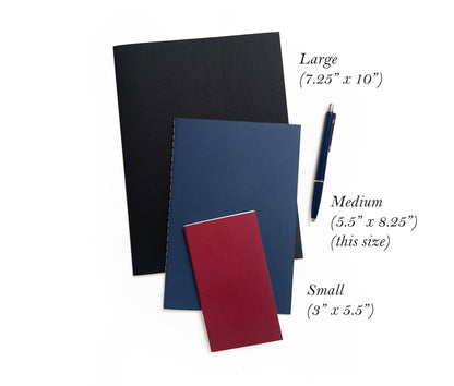 Studio Portmanteau -  A5 Medium Saddle Stitch  Blank Notebooks: White