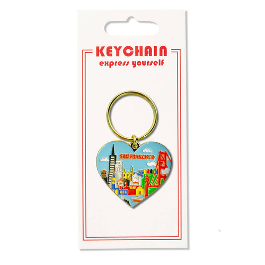 THE FOUND - San Francisco Skyline Heart Keychain